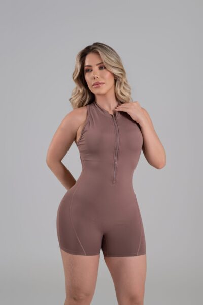 Macaquinho Fitness Feminino em Poliamida Premium com Empina Bumbum